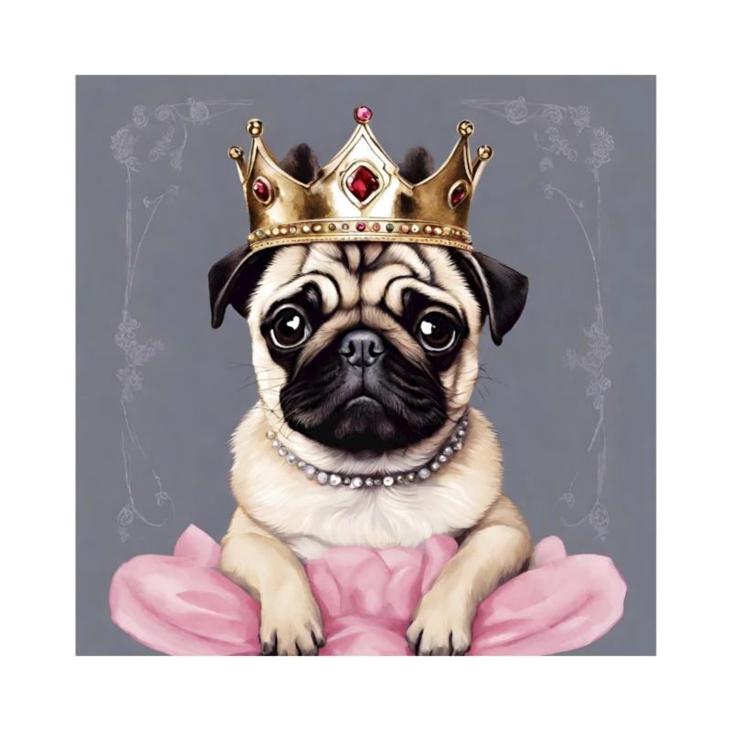 Mops mit Krone
