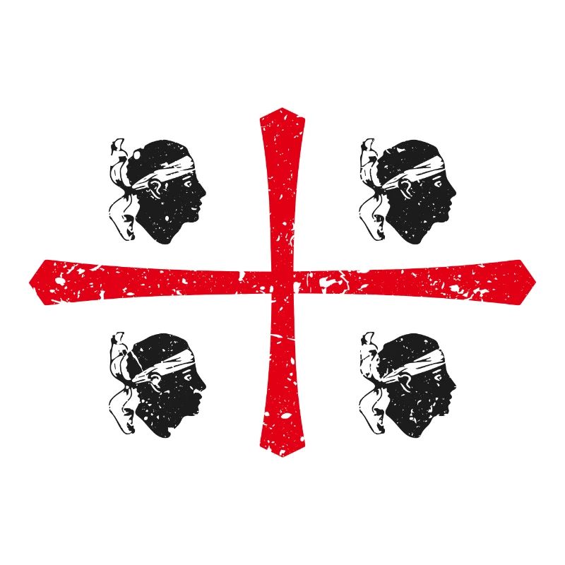 Croix drapeau sarde