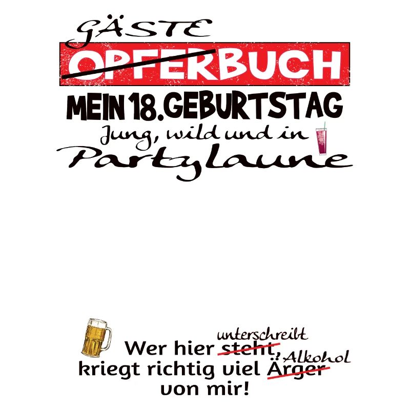 18. Geburtstag Mädchen & Junge Gästebuch