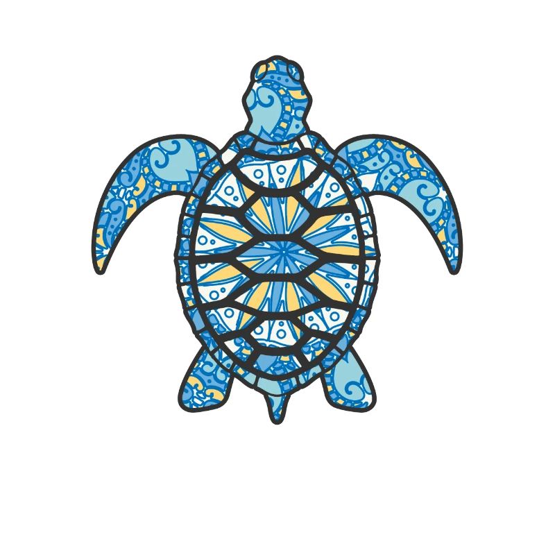 Mandala Turtle Geometric Pattern Art