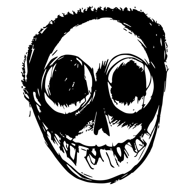 Halloween Creepy Sketch Face Horror Vector