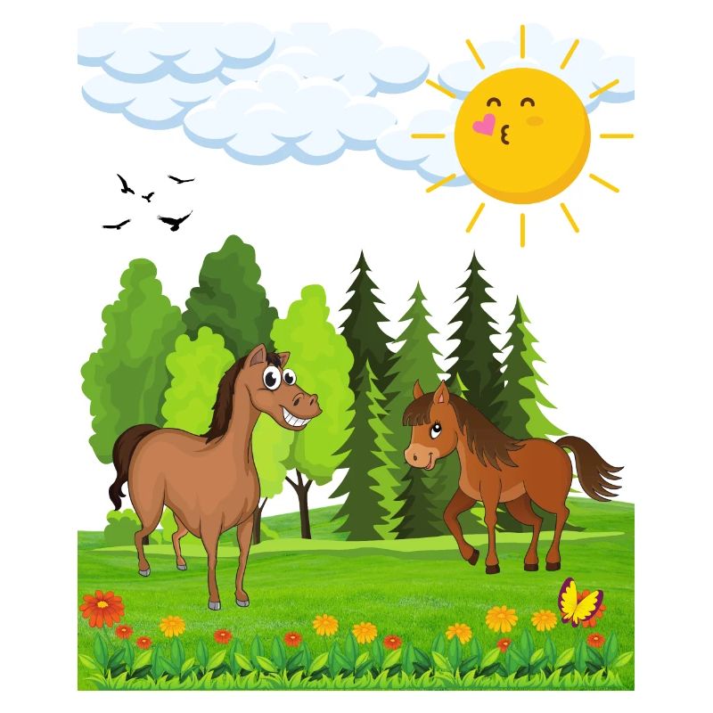 Conception de petits chevaux pour les enfants