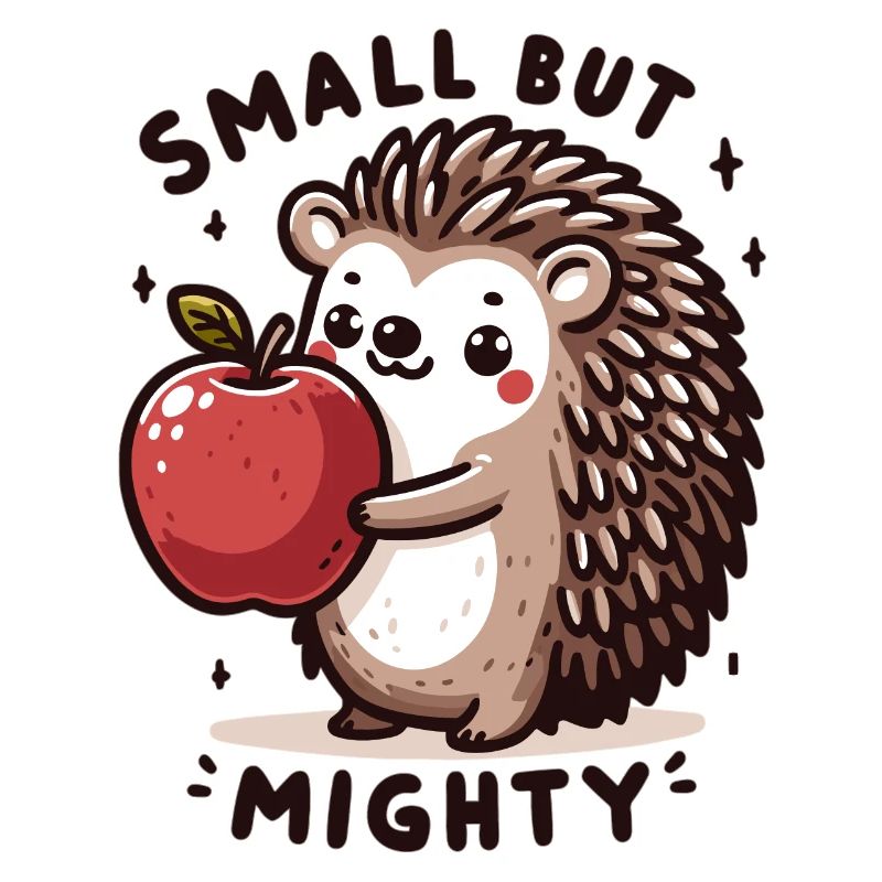 Hérisson mignon avec pomme