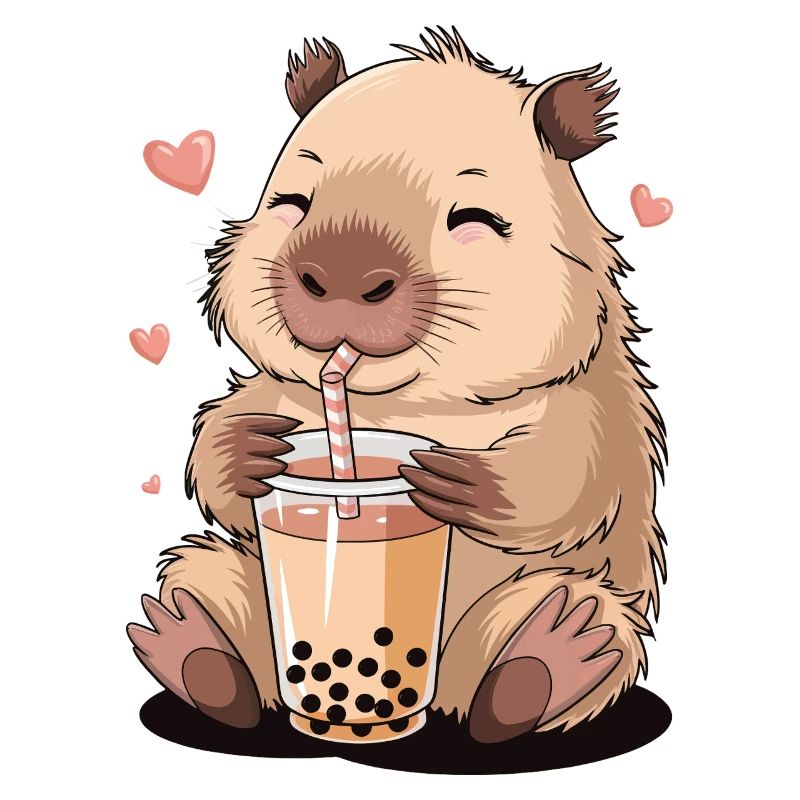 Thé à bulles Capybara mignon