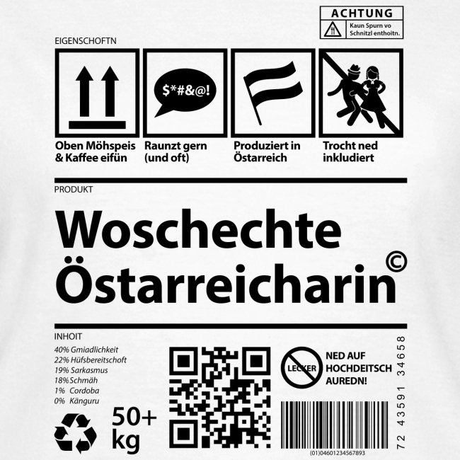Vorschau: Woschechta Österreicha - Frauen T-Shirt