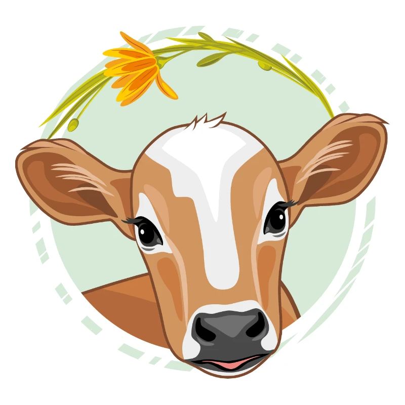 Cute peeking calf