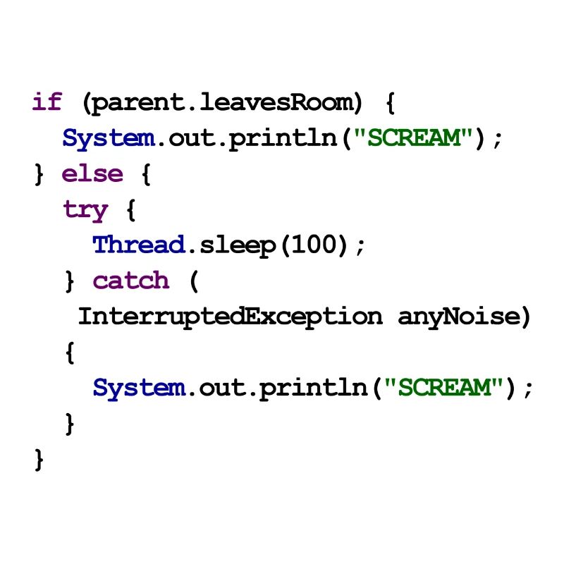 Java Code New Baby - InterruptedException