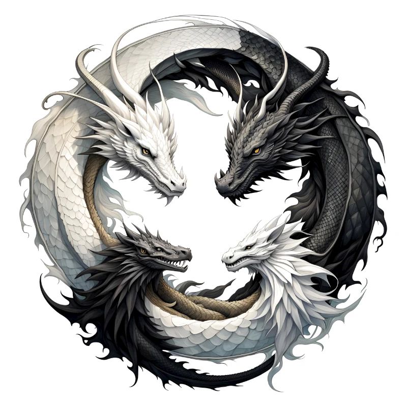 Ying Yang Drachen