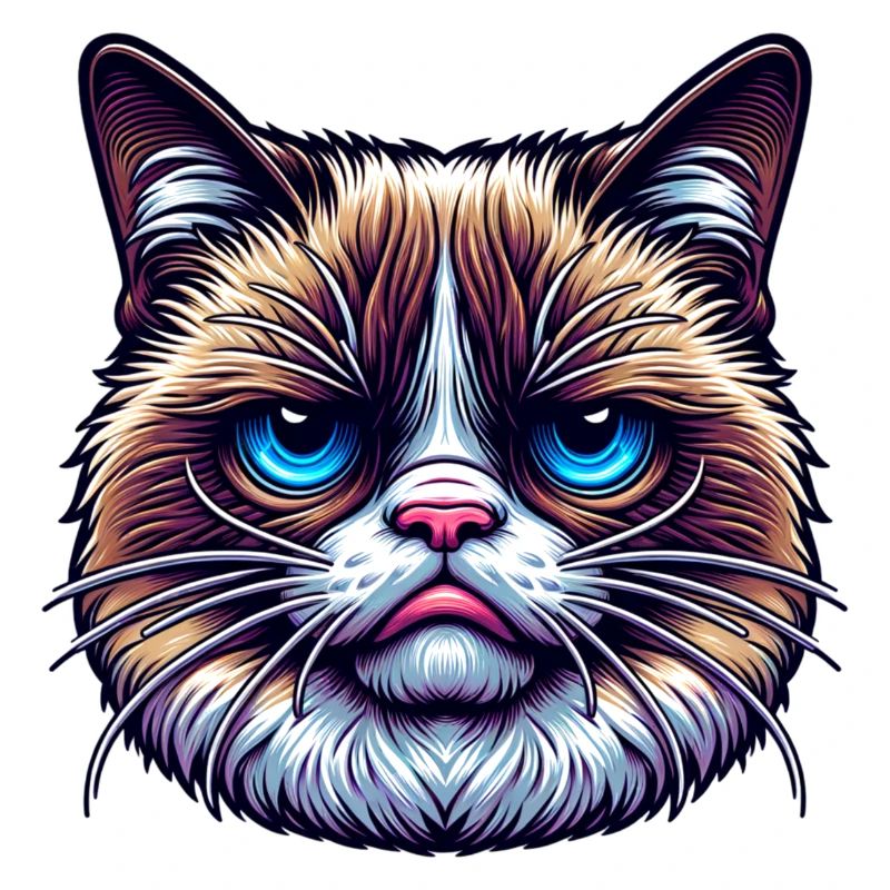 Cat with bad mood