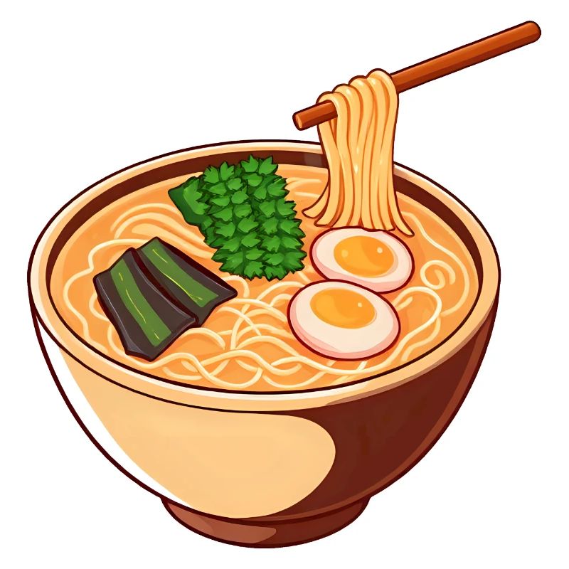 Dämpfende Schüssel mit Hühnchen-Ramen mit Eigelb