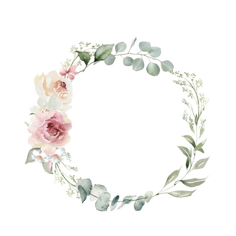 Eucalyptus, Pastel, Flowers, Boho Wreath