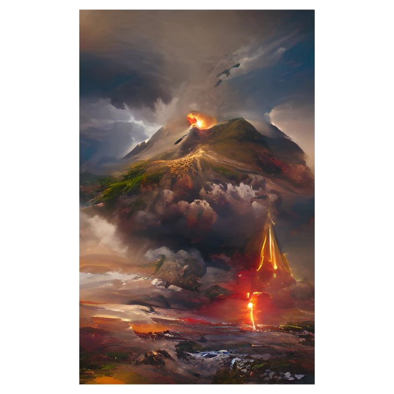Vulcano en éruption