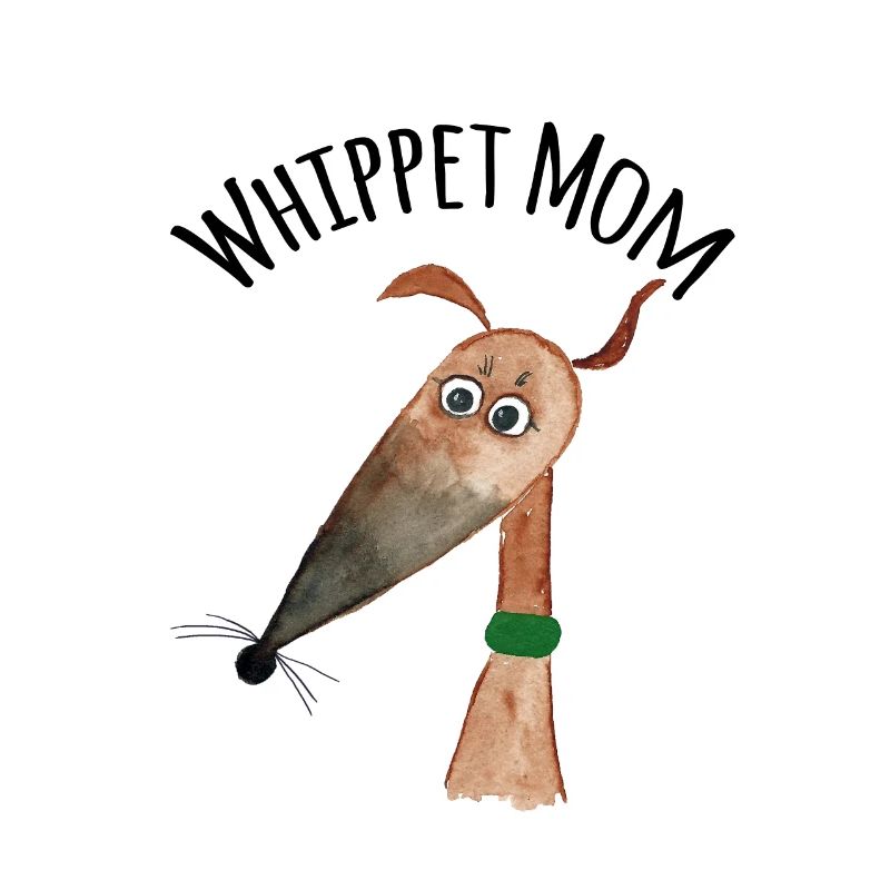 Whippet Mom couleur sable avec masque