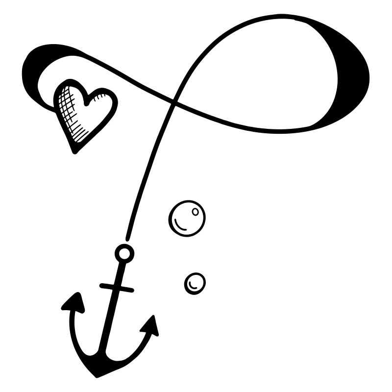 Anker mit Herz am Seil - unendliche Liebe