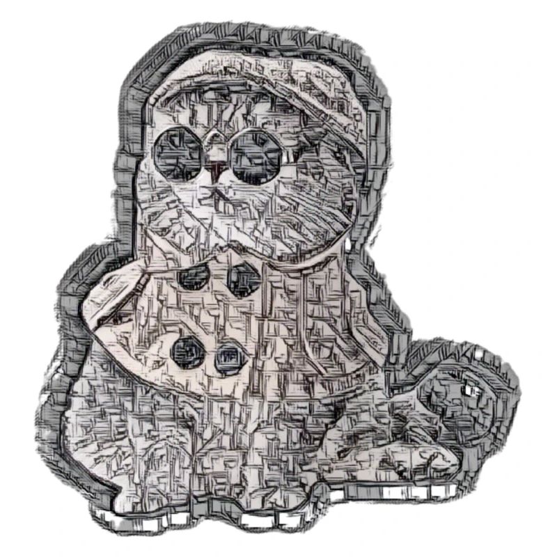 Detektiv Spion Katze mit Kleidung elegant schick