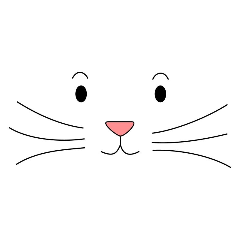 Visage de chat de dessin animé - chat - dessin animé