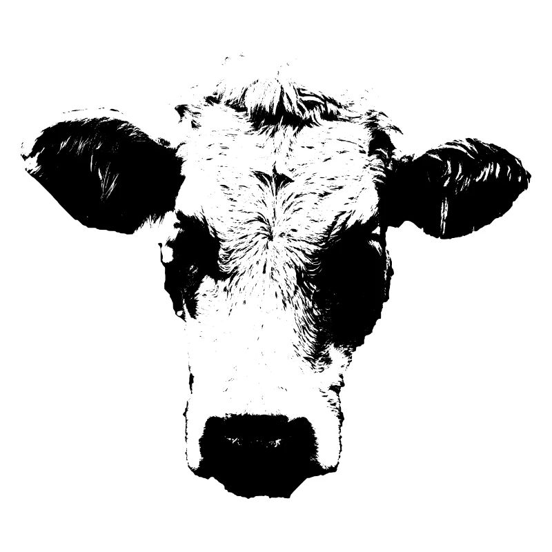 Cow black and white comic