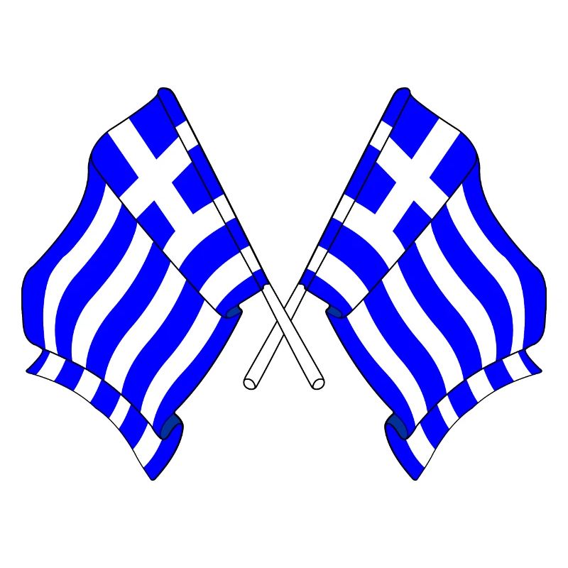 Deux drapeaux de la Grèce