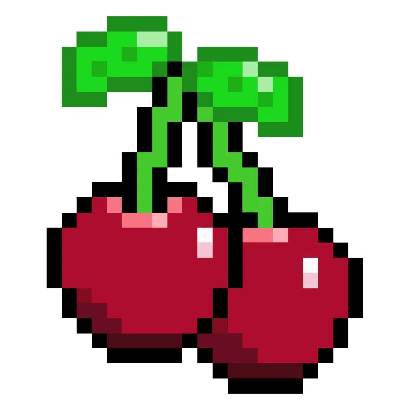 Cerises Pixel Retro