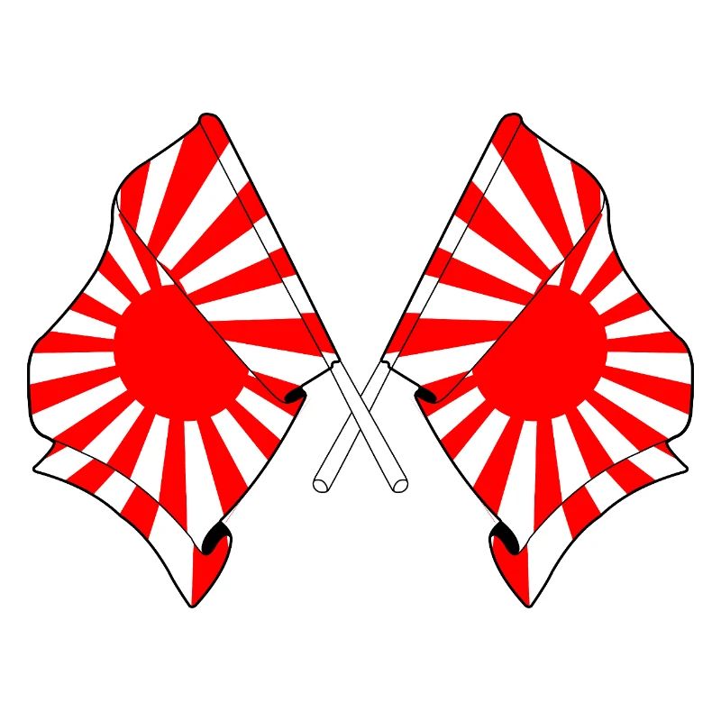 Drapeaux croisés du Soleil levant