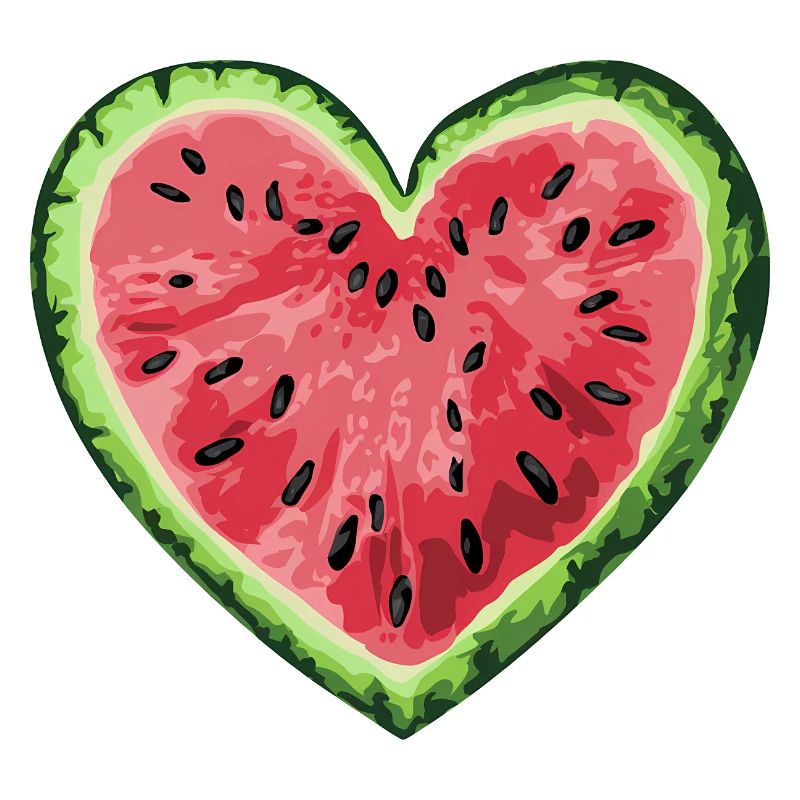 Aquarelle de pastèque pour les gourmands