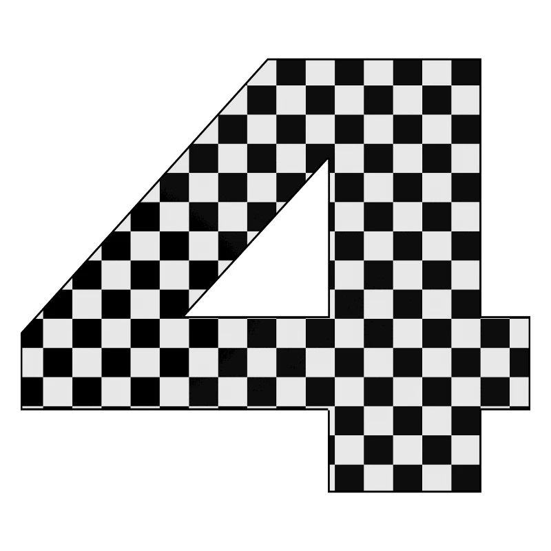 Checkerboard Number 4 Design