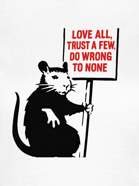 Ratte mit Protest-Schild