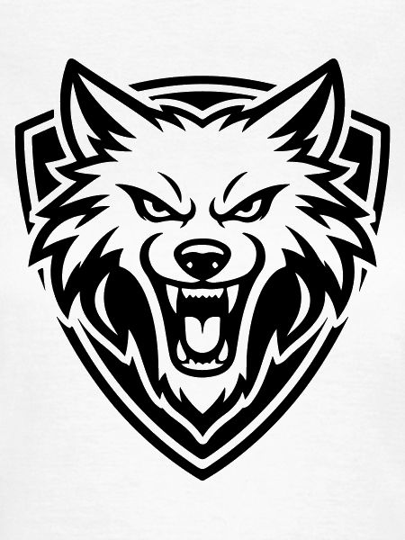 Wolf Kopf Wappen
