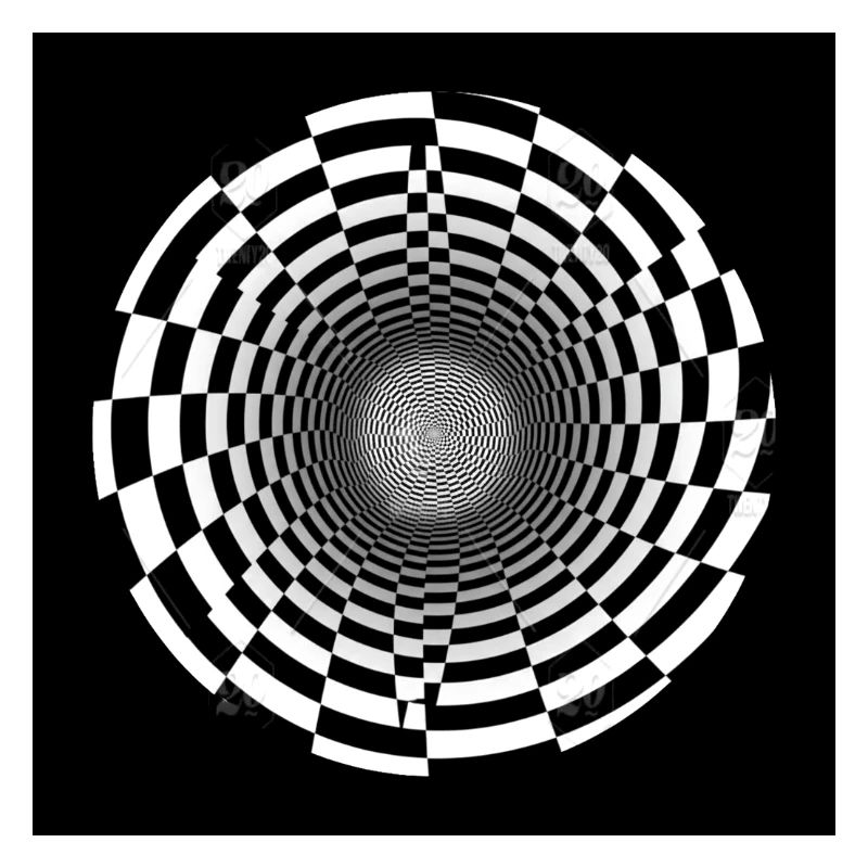 Vortex optique noir et blanc