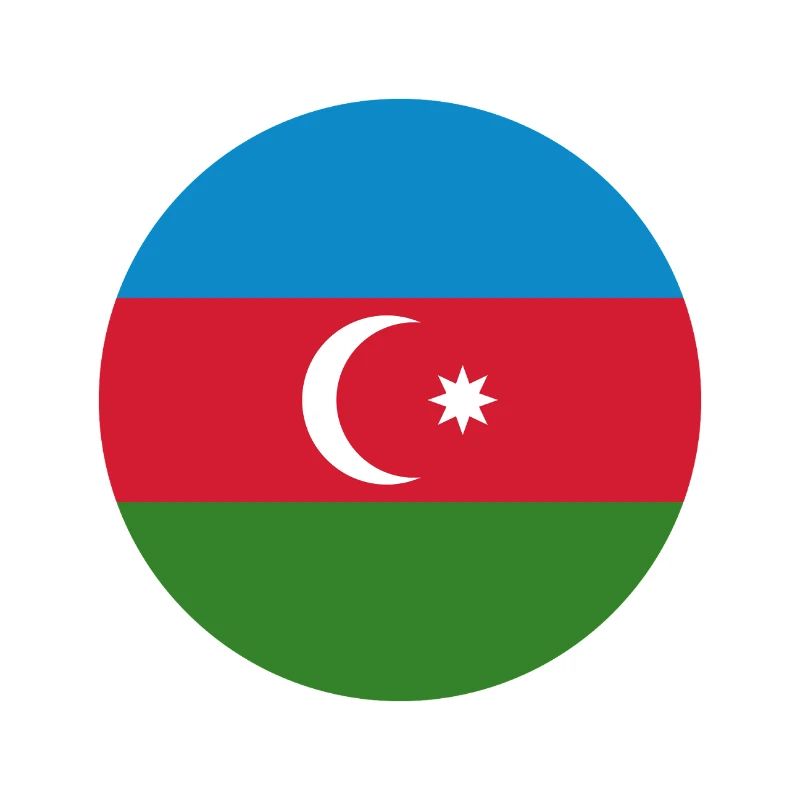 Drapeau rond de l’Azerbaïdjan