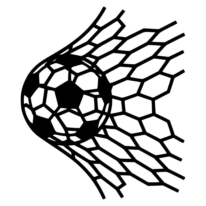 Goal Soccer Ball in Net Hit Vector