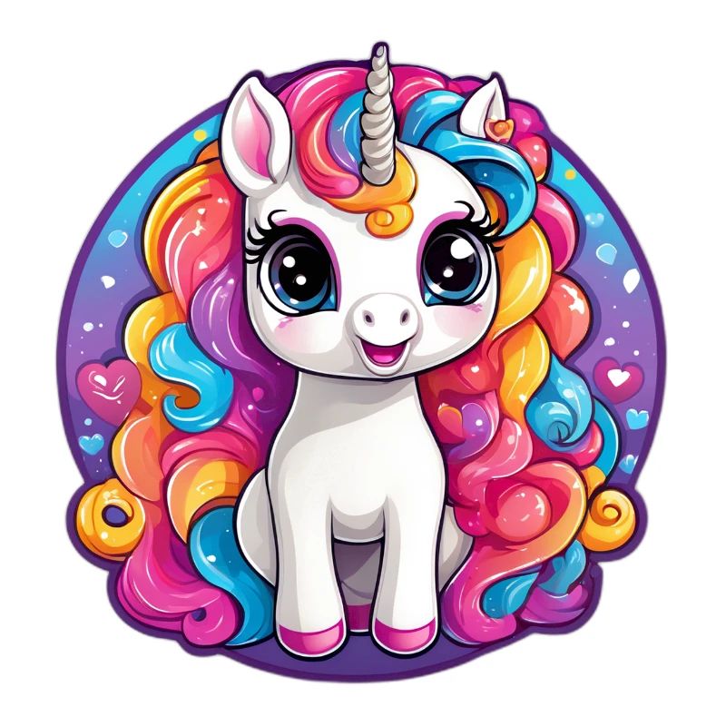 Licorne arc ciel rêveuse