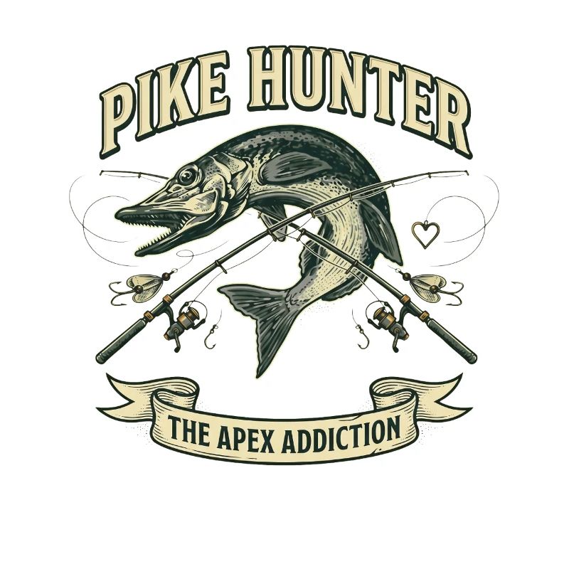 Pike Hunter Angler Predator Vintage