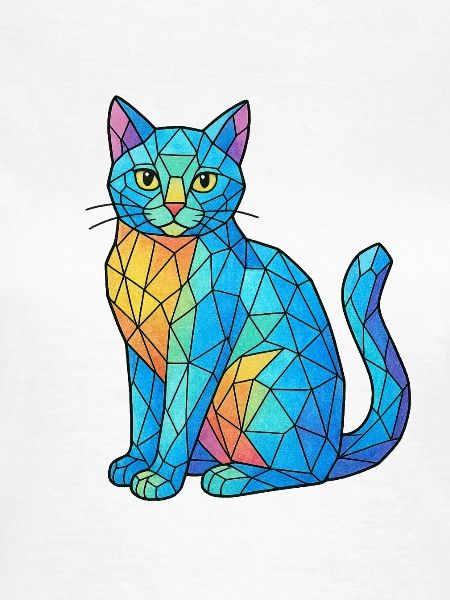 Blaeuliche Kristallkatze