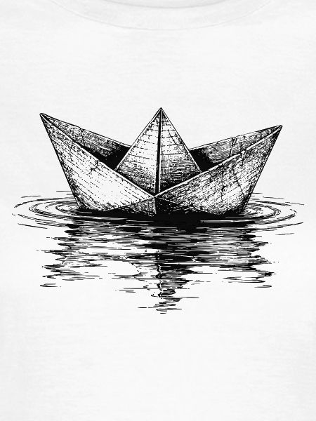 Origami-Boot-Reflexion