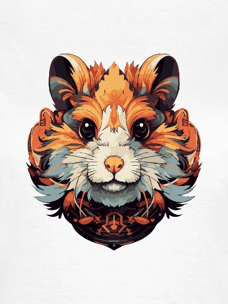 Hamster Kopf Bunte Ornamente