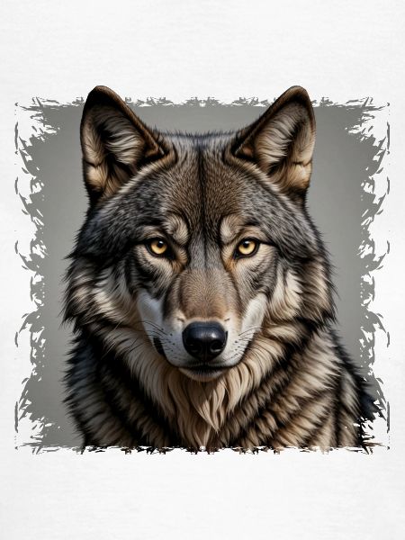 Wolfsblick Grautönen Portrait