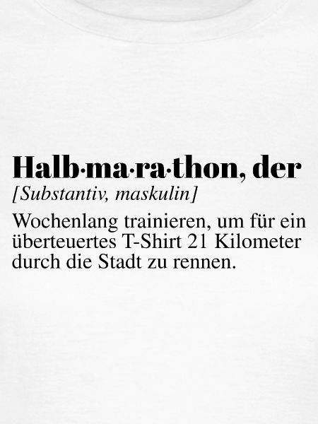 Halbmarathon Duden Spruch
