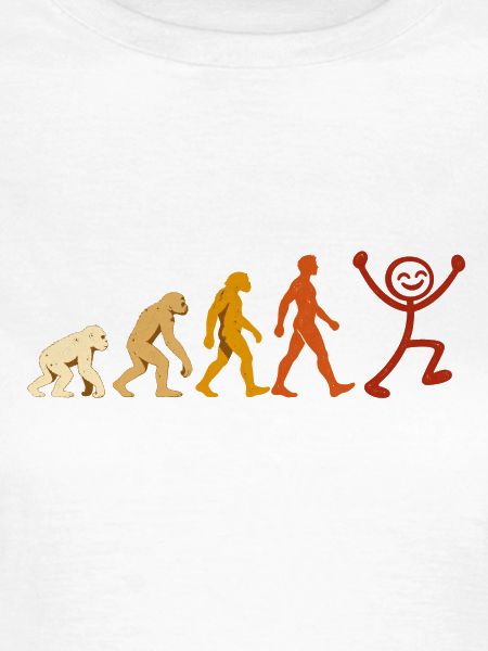 Evolution Mensch Freude Retro Design