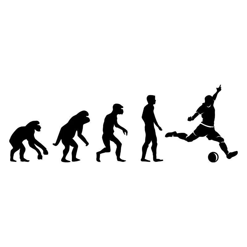 Fußball Evolution Affe lustige Designs Fan Verein