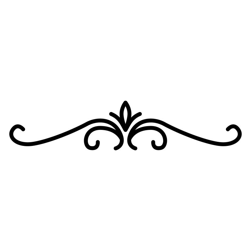 Ornament with curved lines