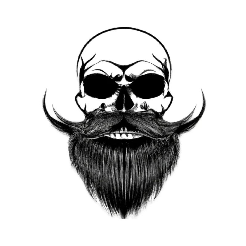 Totenkopf Rocker Vollbart Bartträger