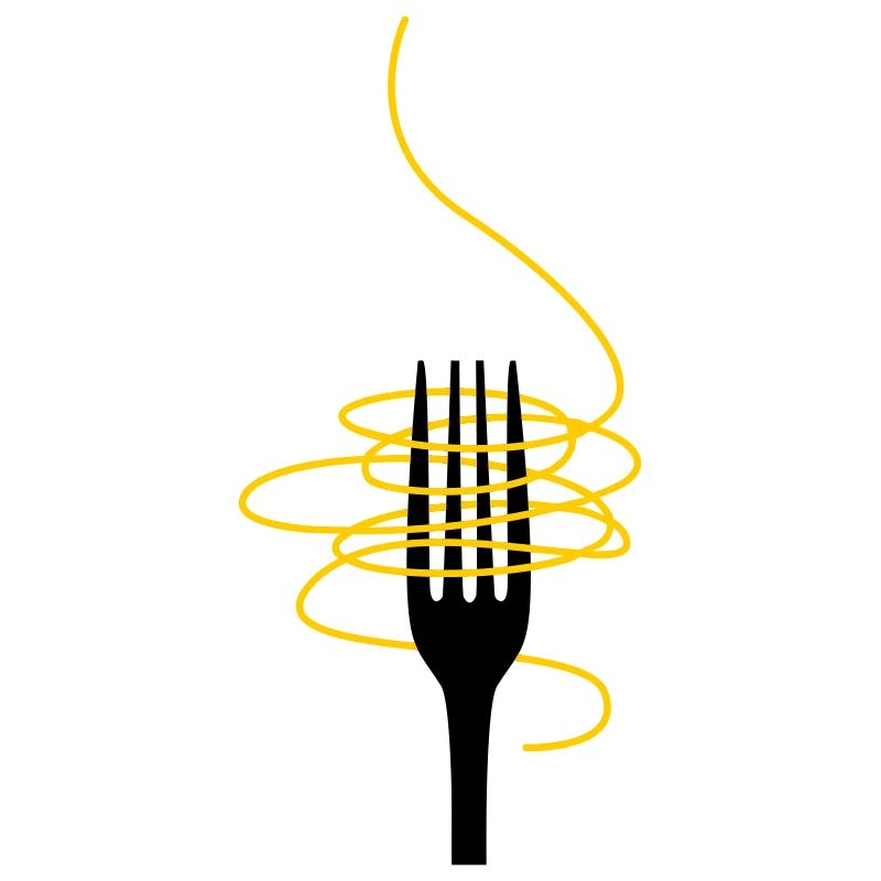 Gabel mit Spaghetti
