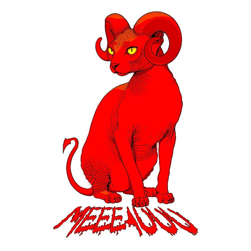 Dämonen-Sphinx-Katze: Rote Meeeauuu