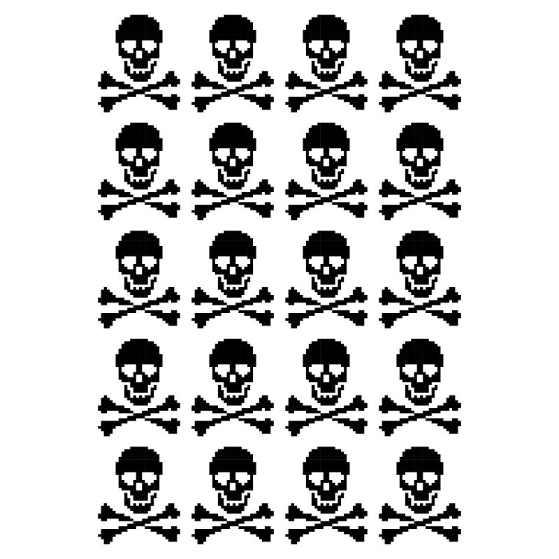 pixelated skulls pattern