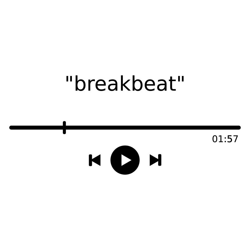 Music Player Breakbeat Dance Play Button MP3 Player