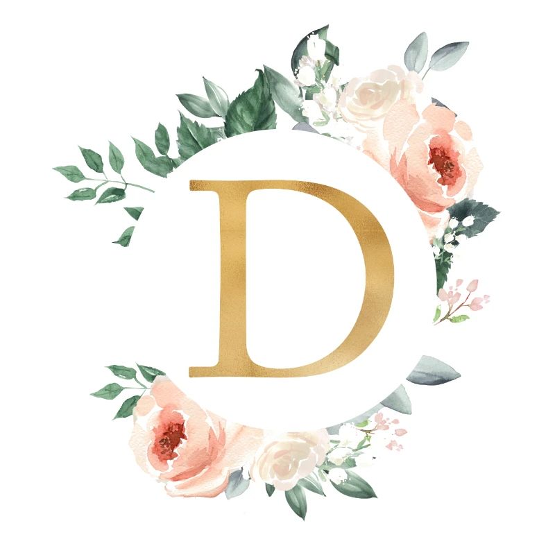 D Monogramme Vert, Pastel, Couronne
