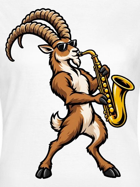 Steinbock mit Saxophon – Sternzeichen