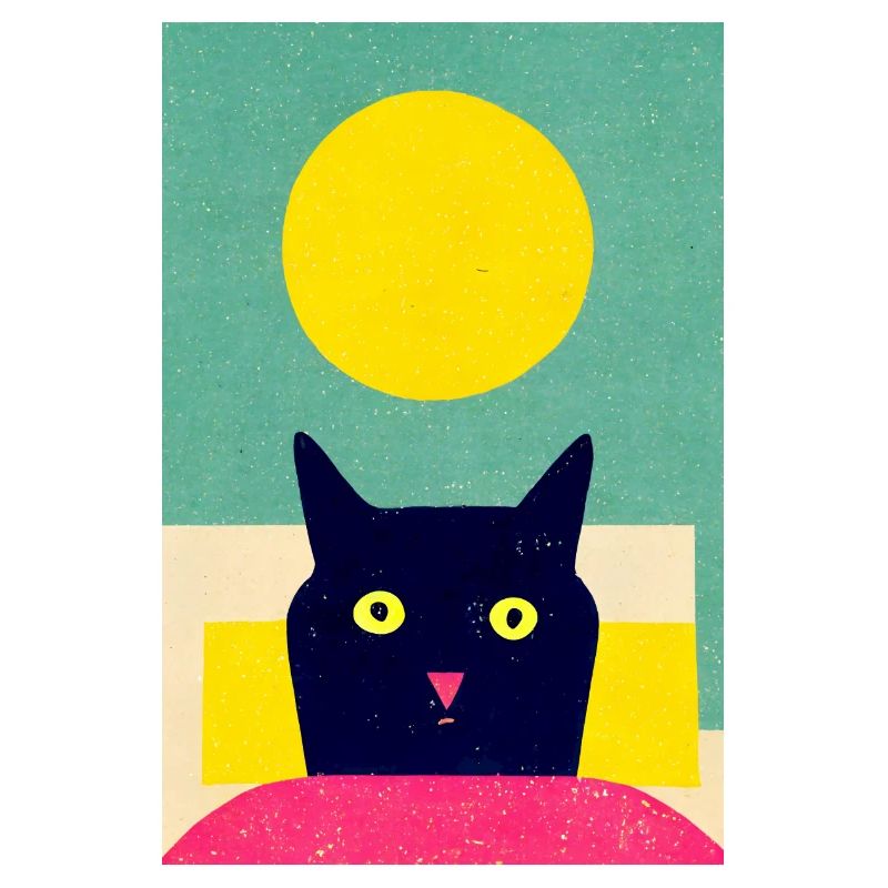 Waking Up Cat Retro