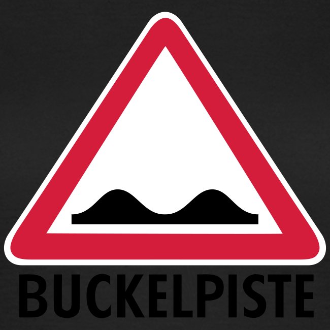 Apre Ski Shirt "Buckelpiste" Verkehrszeichen